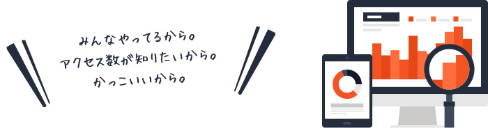 みんなやってるから。アクセス数が知りたいから。かっこいいから。